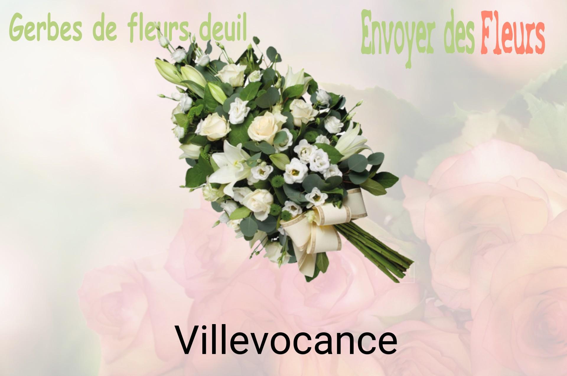 Gerbe de fleurs de deuil livrée à Villevocance